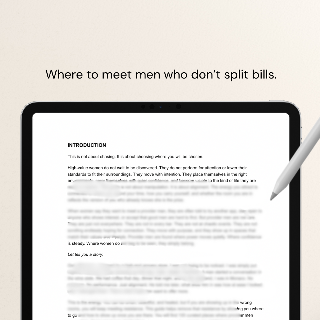 100 Places to Meet Provider Men - Cheatsheet